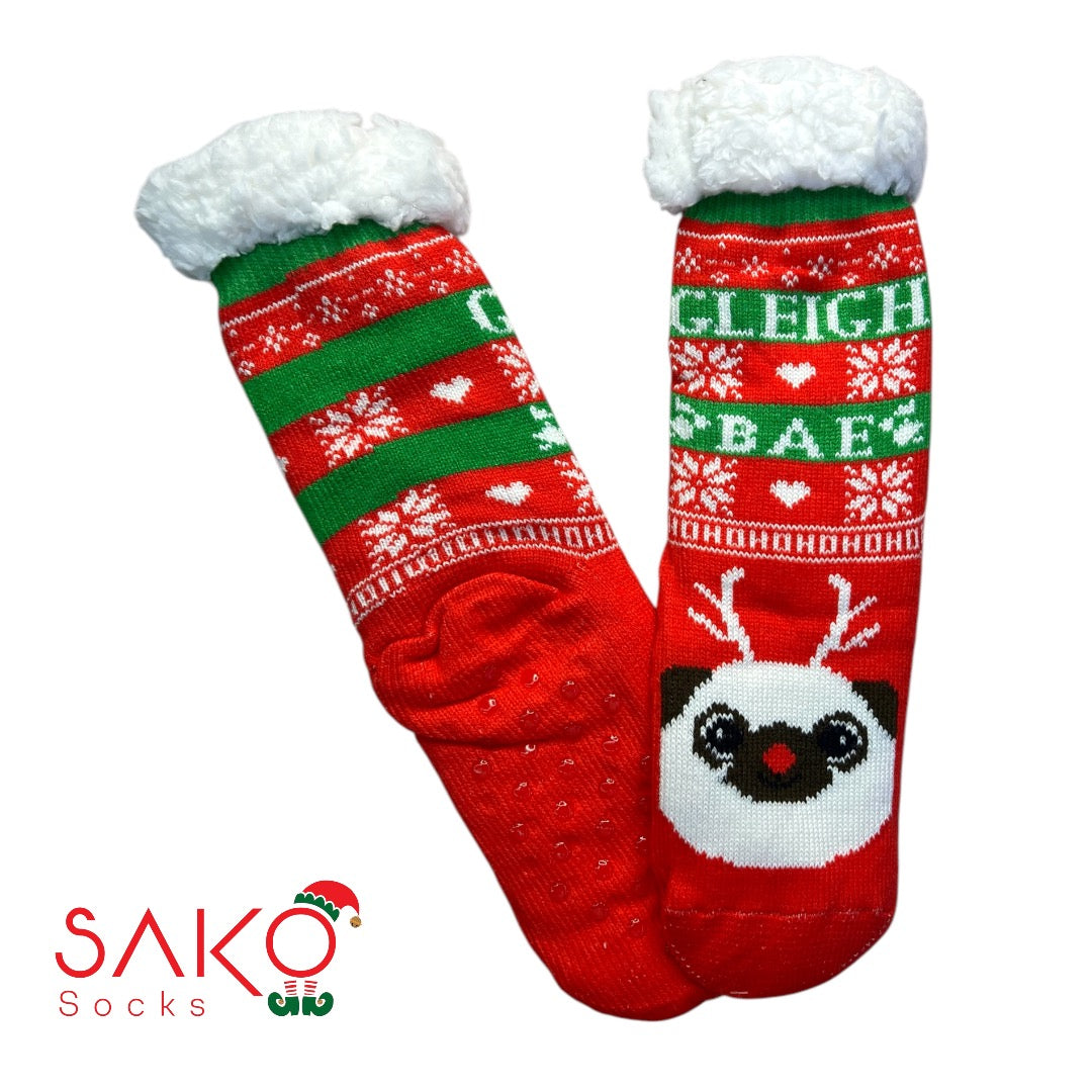 Christmas Full Wool Socks With Silicone Grip 4