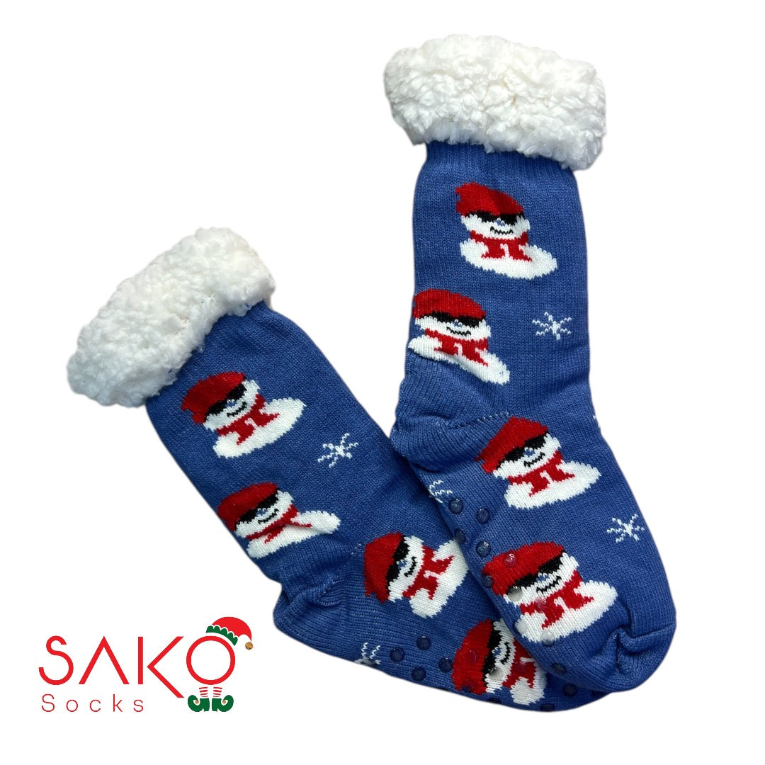 Christmas Full Wool Socks With Silicone Grip 17
