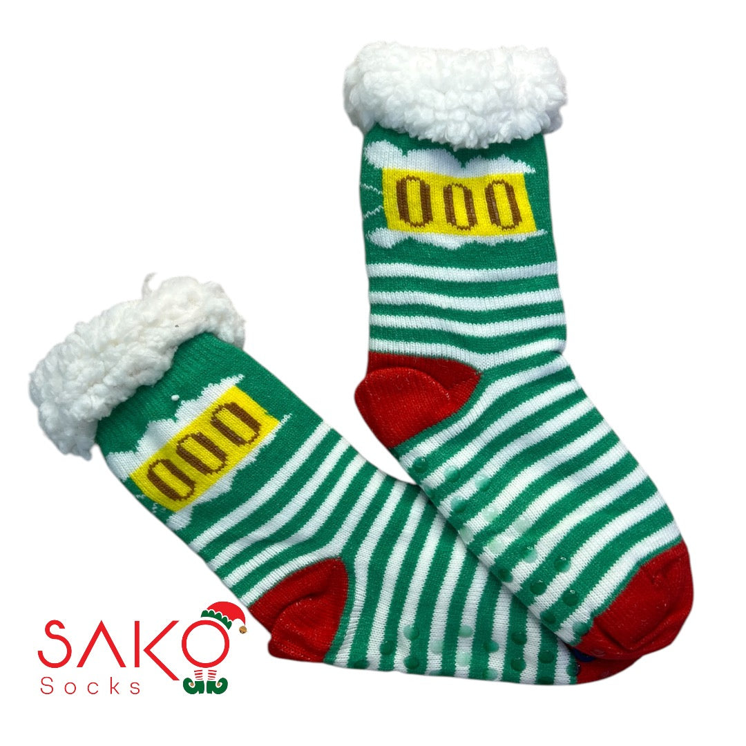 Christmas Full Wool Socks With Silicone Grip 9