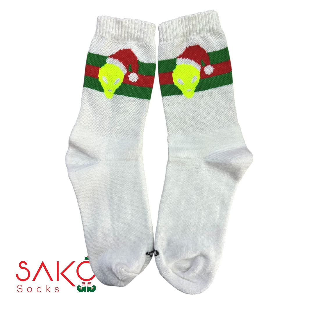 Christmas Striped socks - Alien