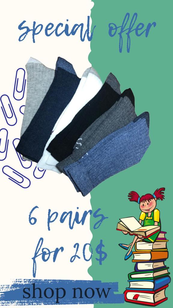 Long Socks 6 Pairs