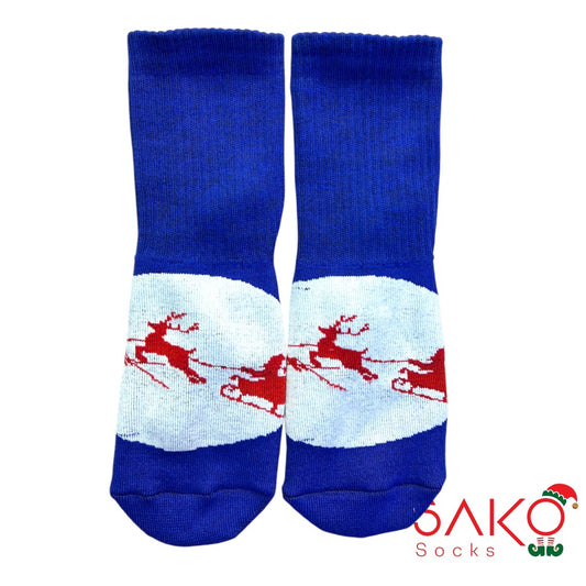 Home towel bottom socks - santa carriage