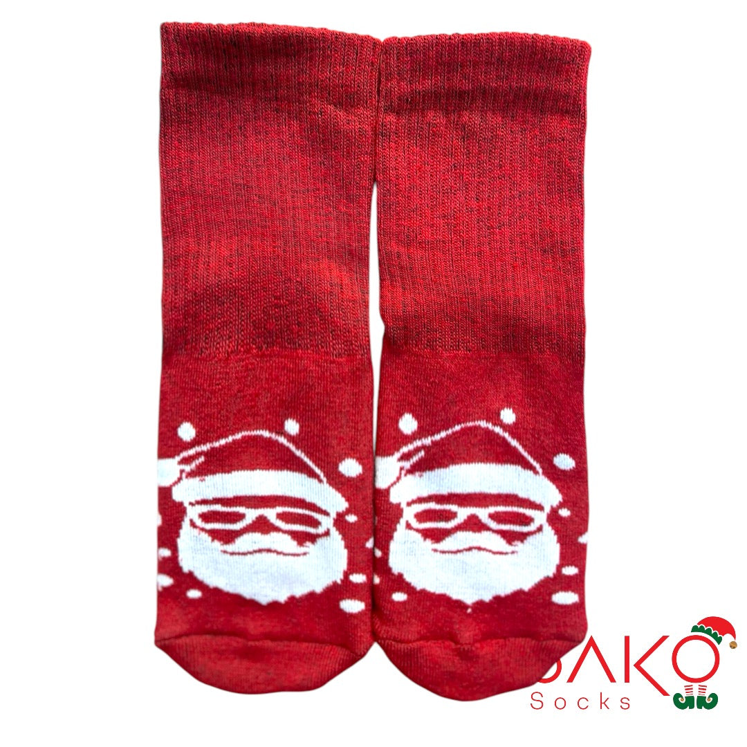 Home towel bottom socks - Santa