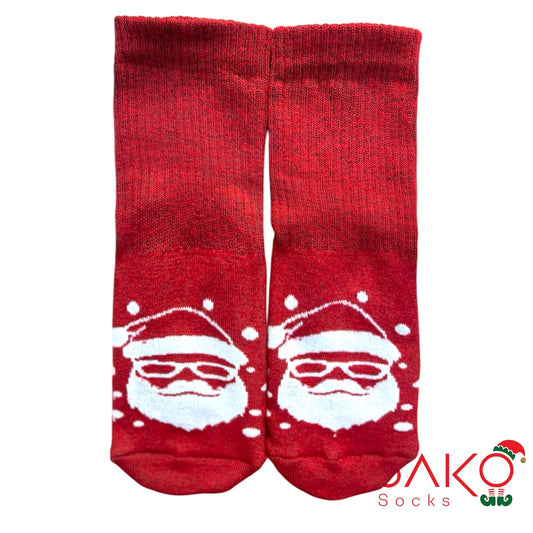 Home towel bottom socks - Santa