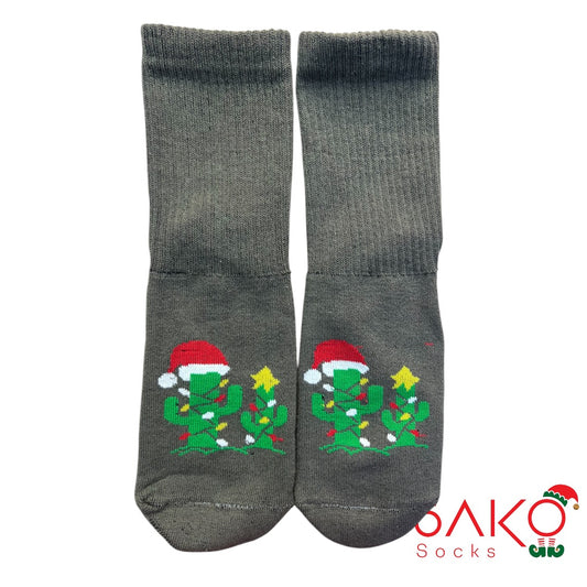 Home towel bottom socks - cactus