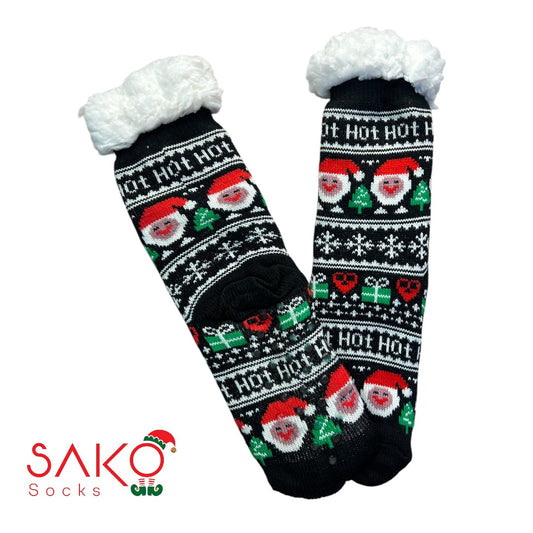 Christmas Full Wool Socks With Silicone Grip 8