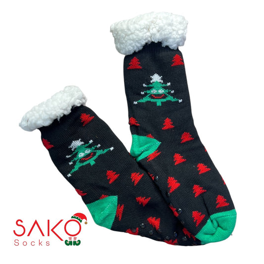 Christmas Full Wool Socks With Silicone Grip 14