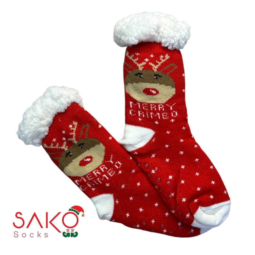 Christmas Full Wool Socks With Silicone Grip 25