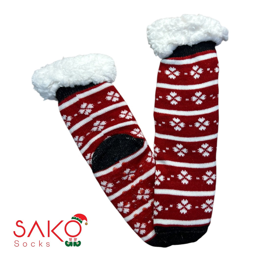 Christmas Full Wool Socks With Silicone Grip 16
