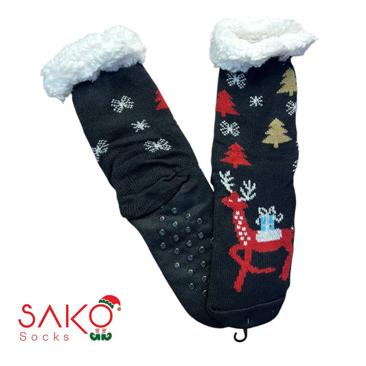 Christmas Full Wool Socks With Silicone Grip 22