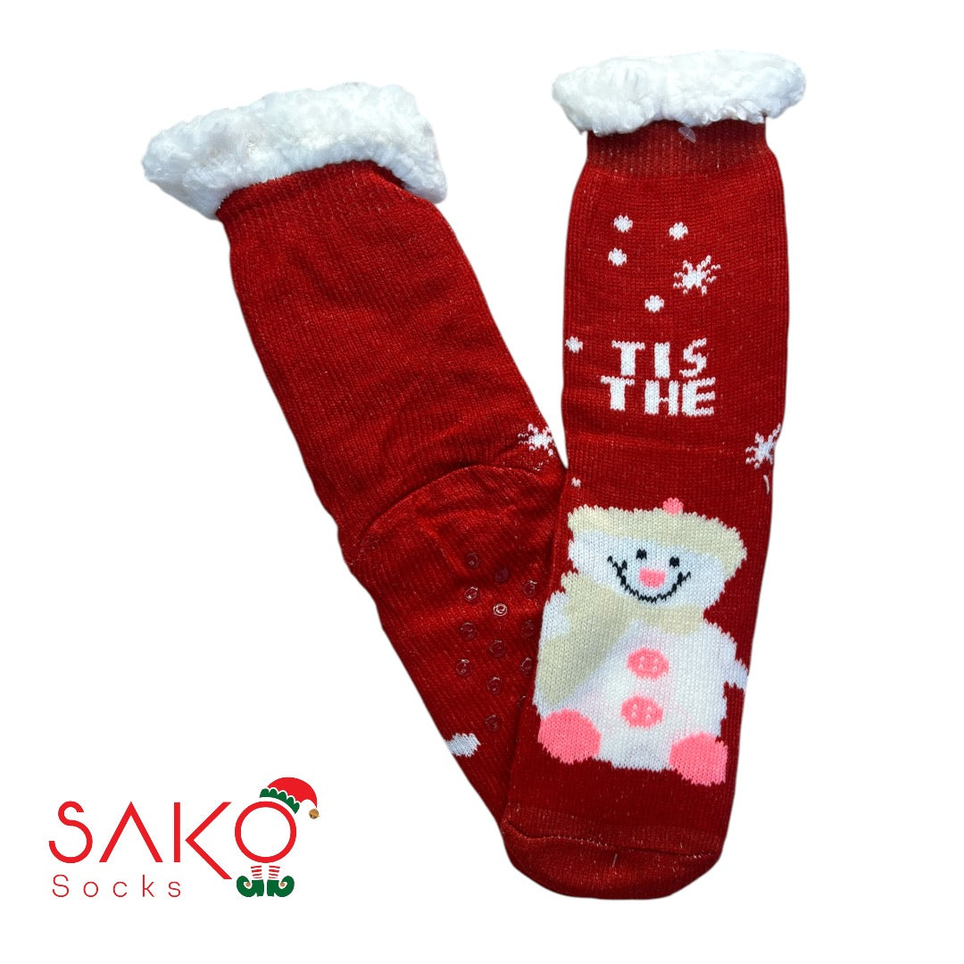 Christmas Full Wool Socks With Silicone Grip 28