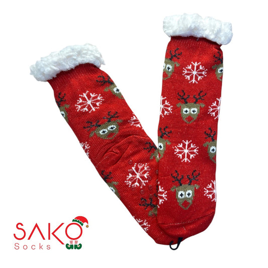 Christmas Full Wool Socks With Silicone Grip 6