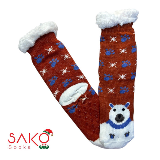 Christmas Full Wool Socks With Silicone Grip 2