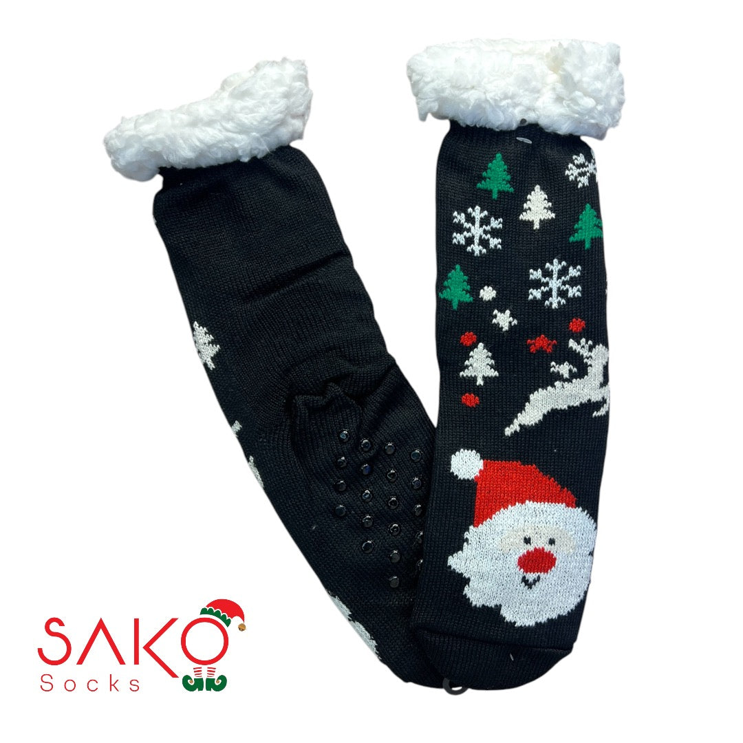 Christmas Full Wool Socks With Silicone Grip 18