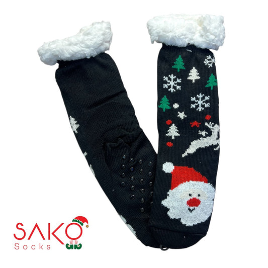 Christmas Full Wool Socks With Silicone Grip 18