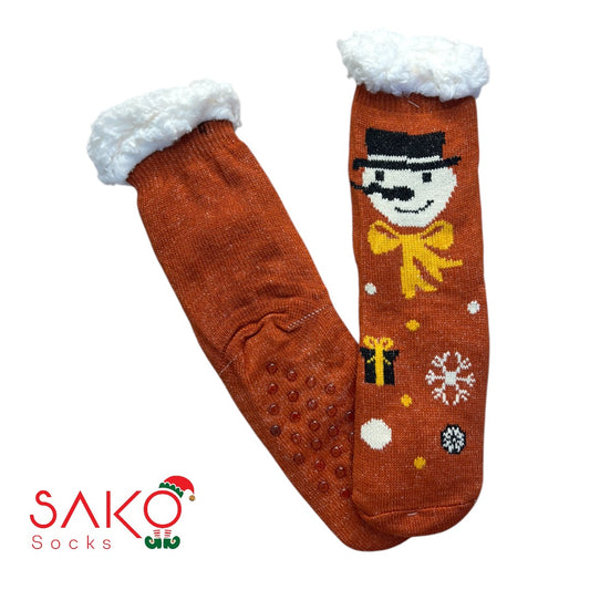 Christmas Full Wool Socks With Silicone Grip 7