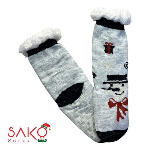 Christmas Full Wool Socks With Silicone Grip 11