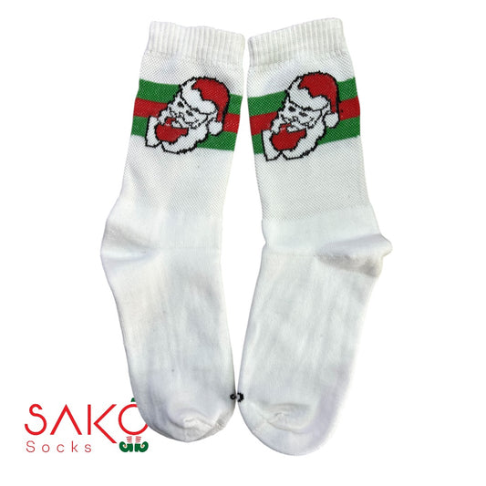 Christmas Striped socks - santa